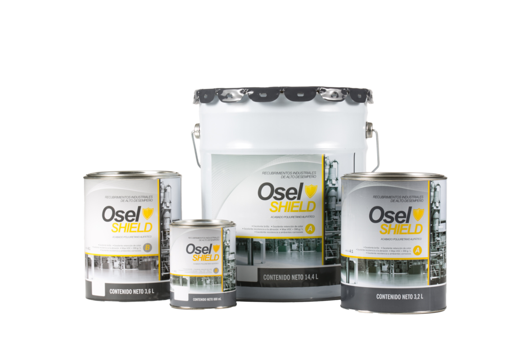 OSEL SHIELD 370 Poliuretano Acrílico DTM PEMEX RA 28 Mod Pinturas