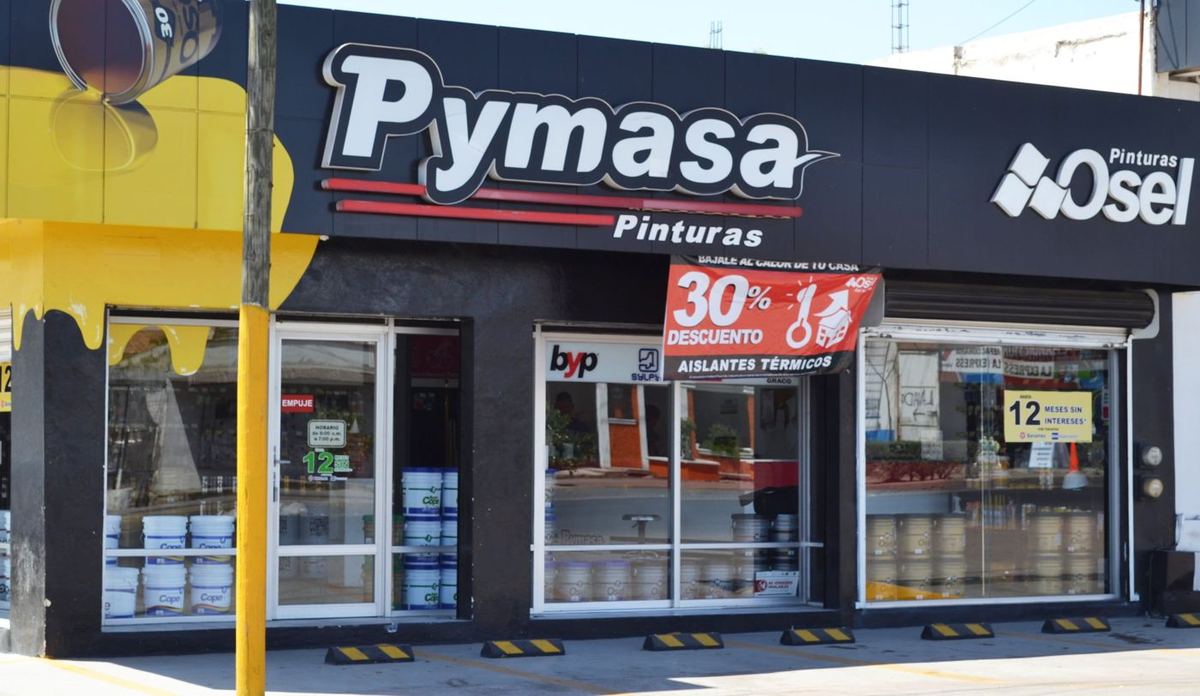Mostrador de una sucursal de Pinturas Pymasa